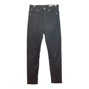 rag & bone Black Velvet Skinny Jeans | Size 25 | Luxe Designer Denim
